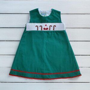 Little Threads Smocked Santa Dress - Size 4T